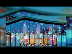 Pantalla LED a todo color de pared de vídeo pantalla LED de película transparente