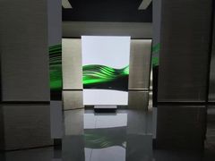 Pantalla LED de doble cara, póster plegable de 3 pliegues