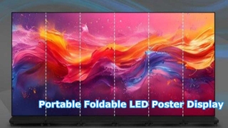 Pantalla de póster LED plegable portátil para publicidad empresarial