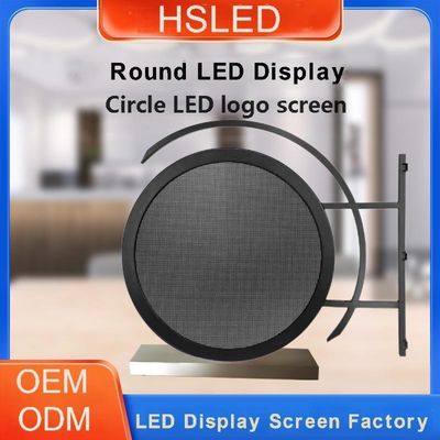 Signo de LED con logotipo de círculo personalizado Logotipo de LED Pantalla P4 pantalla LED redonda
