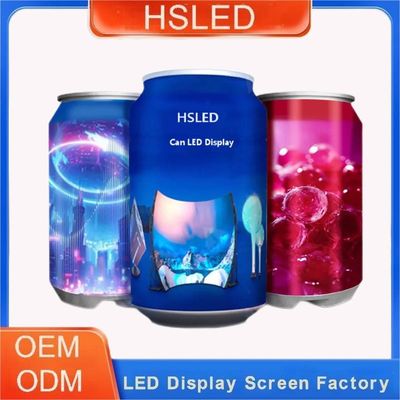 Display LED de latas creativas Display LED en forma de botella
